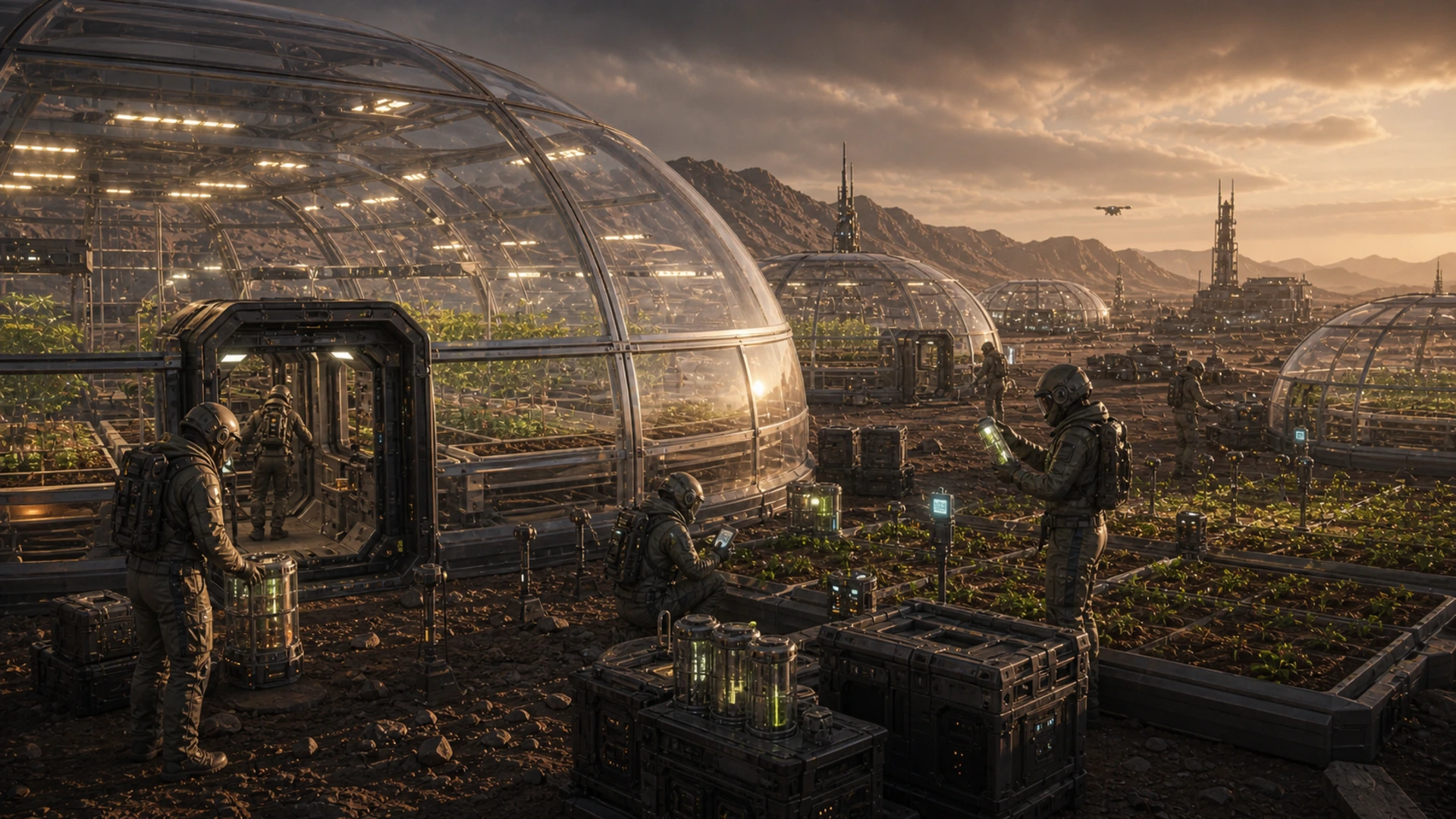 High-resolution concept image for Season 09: Seed Adaptation Zones: CT-03 terrain, mission infrastructure, atmospheric light, and soil pressure rendered as a cinematic WebP illustration.